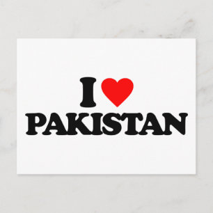 I LOVE PAKISTAN POSTCARD