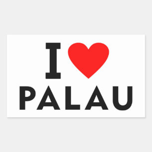 I love Palau country like heart travel tourism Sticker