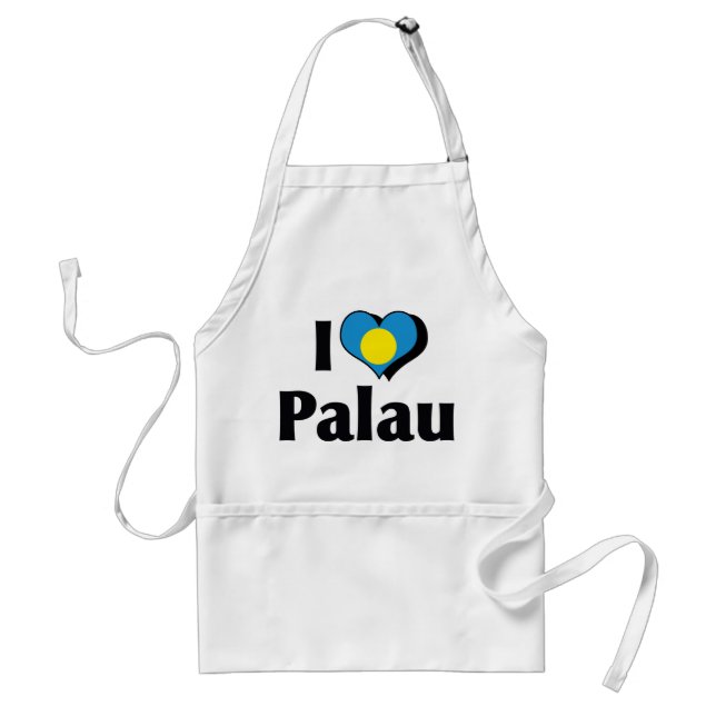 I Love Palau Flag Standard Apron (Front)