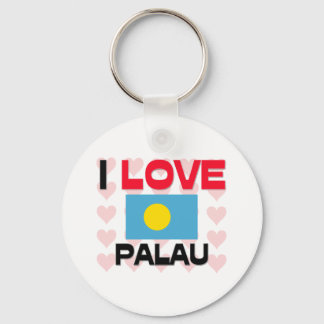 I Love Palau Keychain