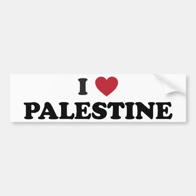 I Love Palestine Bumper Sticker (Front)