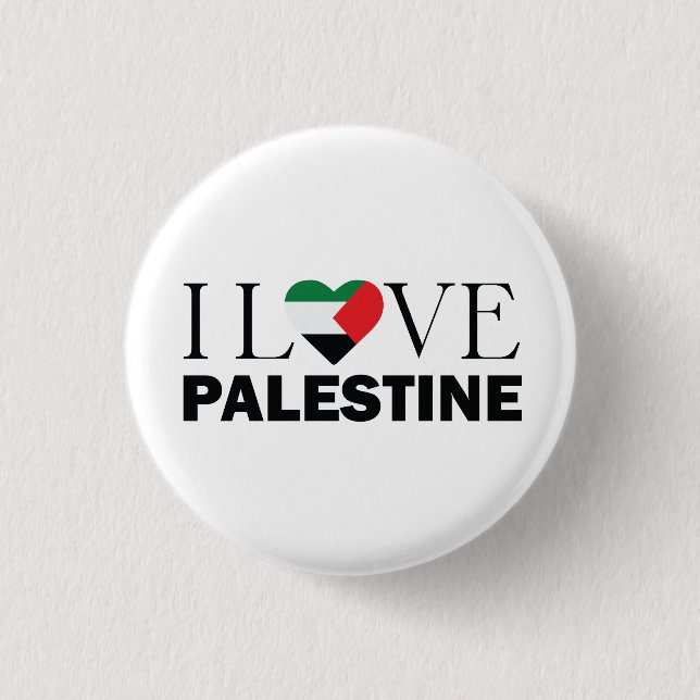 I Love Palestine customized 1 Inch Round Button (Front)