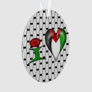 I love Palestine I Heart Palestine Ornament