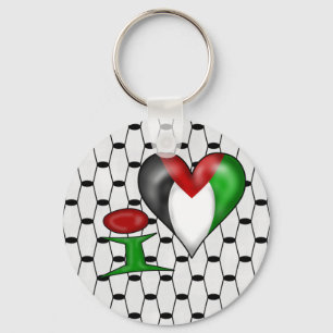 I love Palestine Keychain
