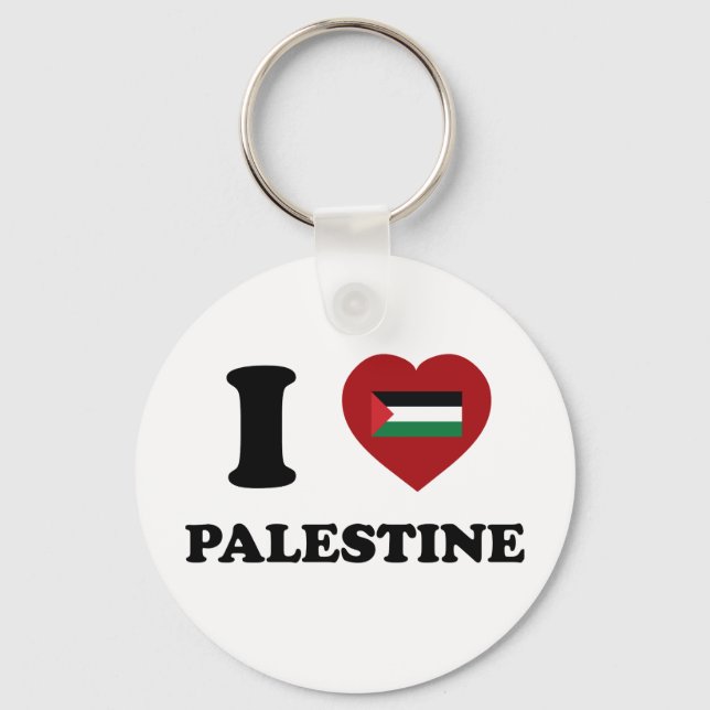 I Love Palestine Keychain (Front)