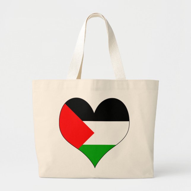 I Love Palestine Large Tote Bag (Front)
