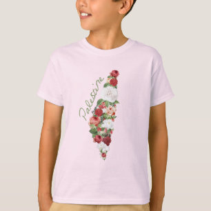 I Love Palestine My Homeland Palestinian Map T-Shirt