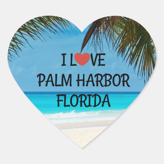 I Love Palm Harbour, Florida Heart Sticker (Front)