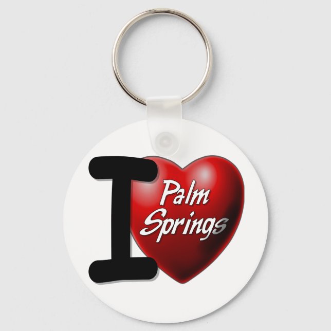 I Love Palm Springs Keychain (Front)