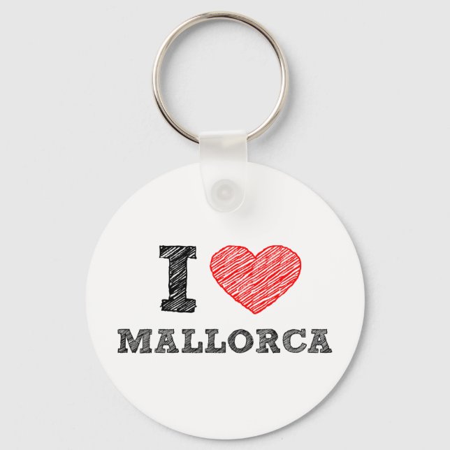 I Love Palma de Mallorca Keychain (Front)