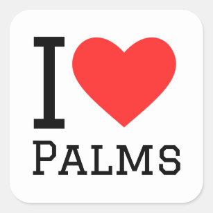 I love palms square sticker