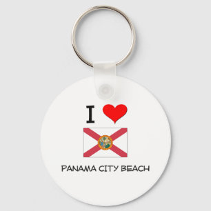I Love PANAMA CITY BEACH Florida Keychain