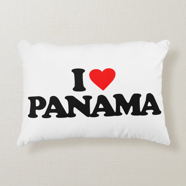 I LOVE PANAMA DECORATIVE PILLOW (Front)