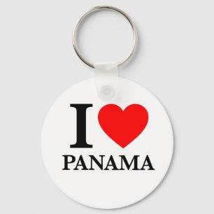 I Love Panama Keychain