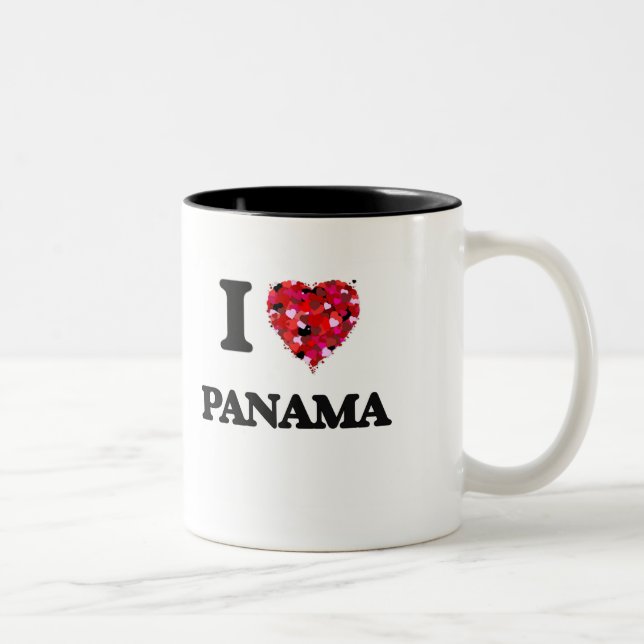 I Love Panama Two-Tone Coffee Mug (Right)
