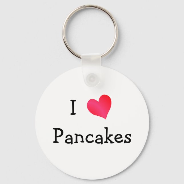 I Love Pancakes Keychain (Front)