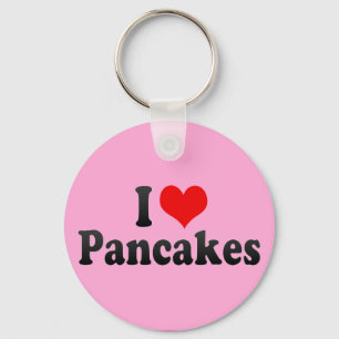 I Love Pancakes Keychain