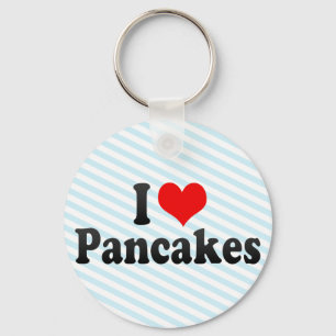 I Love Pancakes Keychain