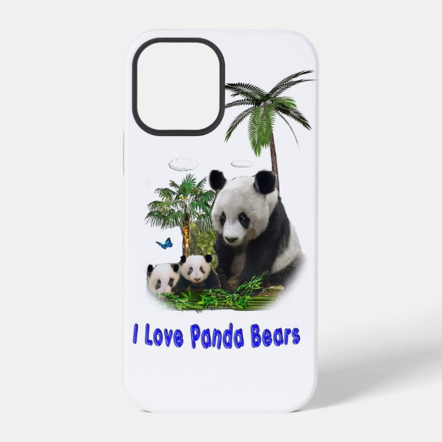 I love panda Bears iPhone Case (Back)