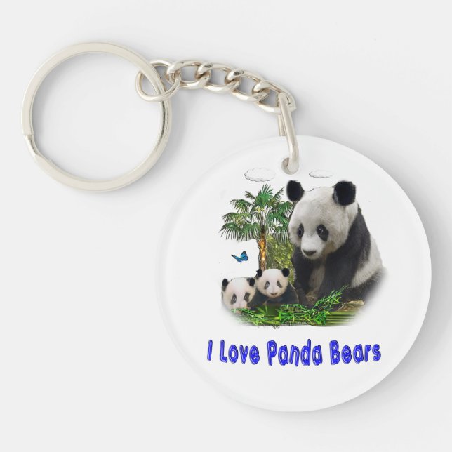 I love panda Bears Keychain (Front)