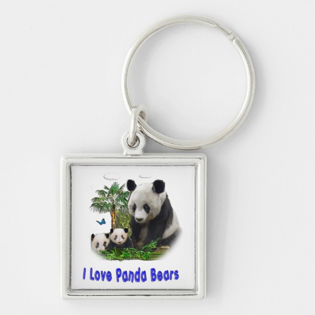 I love panda Bears Keychain (Front)