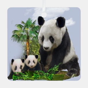 I love panda Bears Metal Ornament
