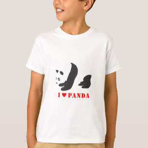 I Love Panda (Black) T-Shirt