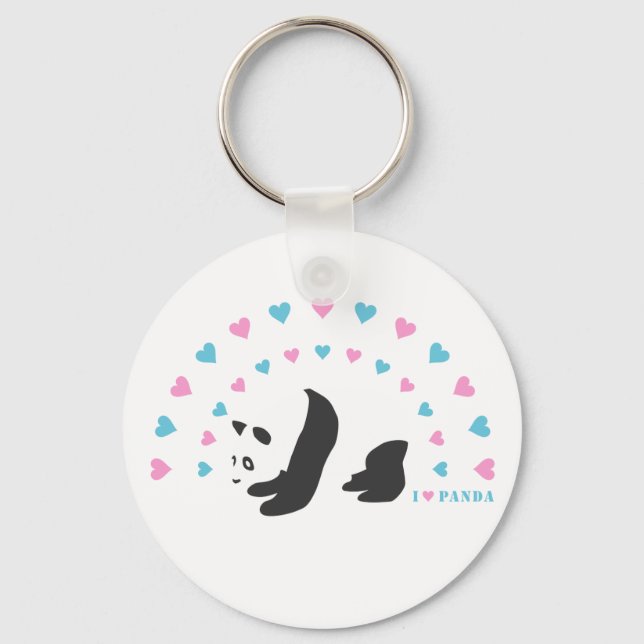 I Love Panda Keychain (Front)