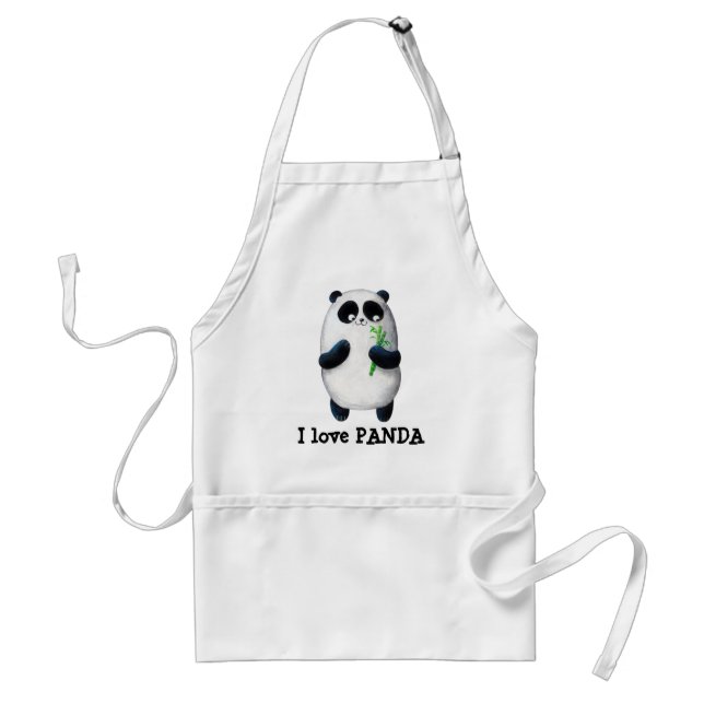 I love Panda Standard Apron (Front)