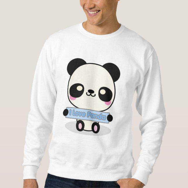 I Love Panda Sweatshirt (Front)