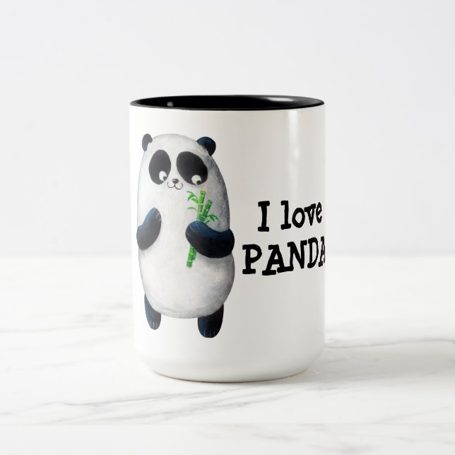 I love Panda Two-Tone Coffee Mug (Center)