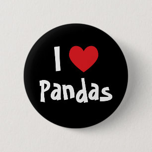I Love Pandas 2 Inch Round Button