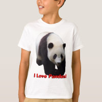 I Love Pandas! Giant Panda Kids Shirt