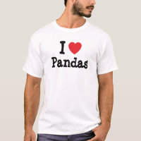 I love Pandas heart custom personalized