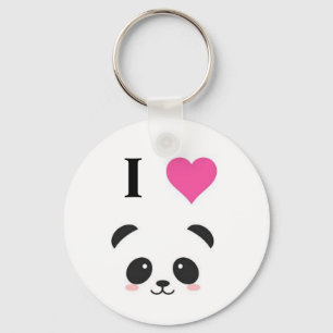 I love pandas keychain