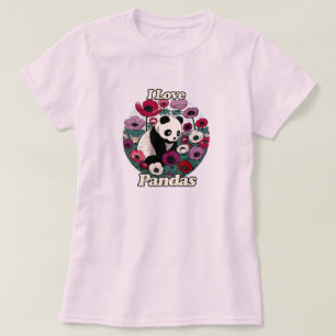 I Love Pandas Panda Bear T-Shirt