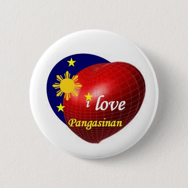 I love Pangasinan 2 Inch Round Button (Front)