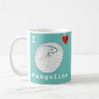 I Love Pangolins Endangered Wildlife Animal Art