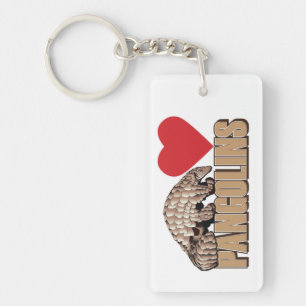 I love Pangolins - Save The Pangolins Keychain