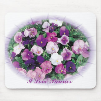 I Love Pansies Mouse Pad