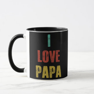 I love Papa Gift fathers day Vintage  Mug