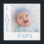 I Love Papa Typography Photo Magnetic Card<br><div class="desc">Sweet photo card with “I L-O-V-E Papa typography.  Add your own photo to customize. So cute!</div>