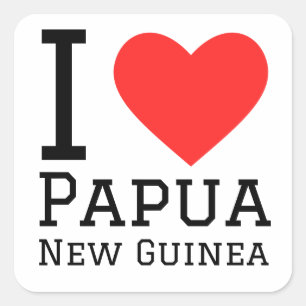 I love Papua New Guinea  Square Sticker