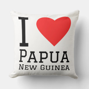 I love Papua New Guinea Throw Pillow