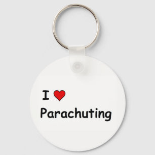 I Love Parachuting Keychain