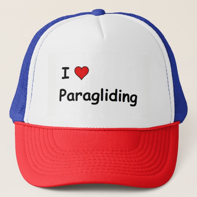 I Love Paragliding Trucker Hat (Front)