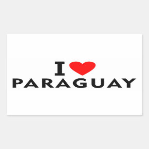 I love Paraguay country like heart travel tourism Sticker
