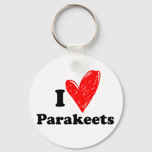I love parakeets keychain