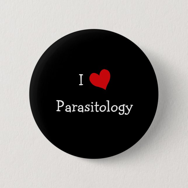 I Love Parasitology 2 Inch Round Button (Front)