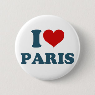 I Love Paris 2 Inch Round Button